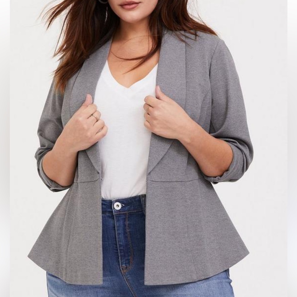 Torrid Peplum Blazer Stretchy Plus Size 5X‎ New Business Professional